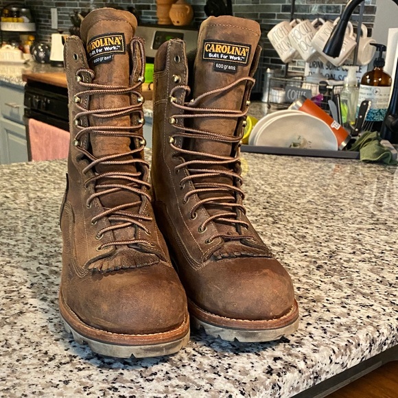 Carolina Men's Durable Brown Work Boots - Picture 1 of 6